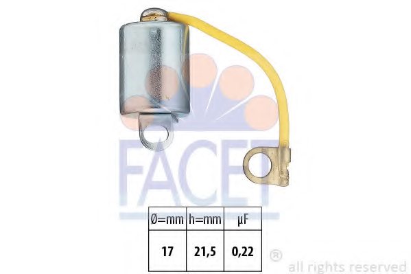 FACET 0.0558 Condenser, ignition